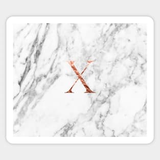 Monogram rose marble X Sticker